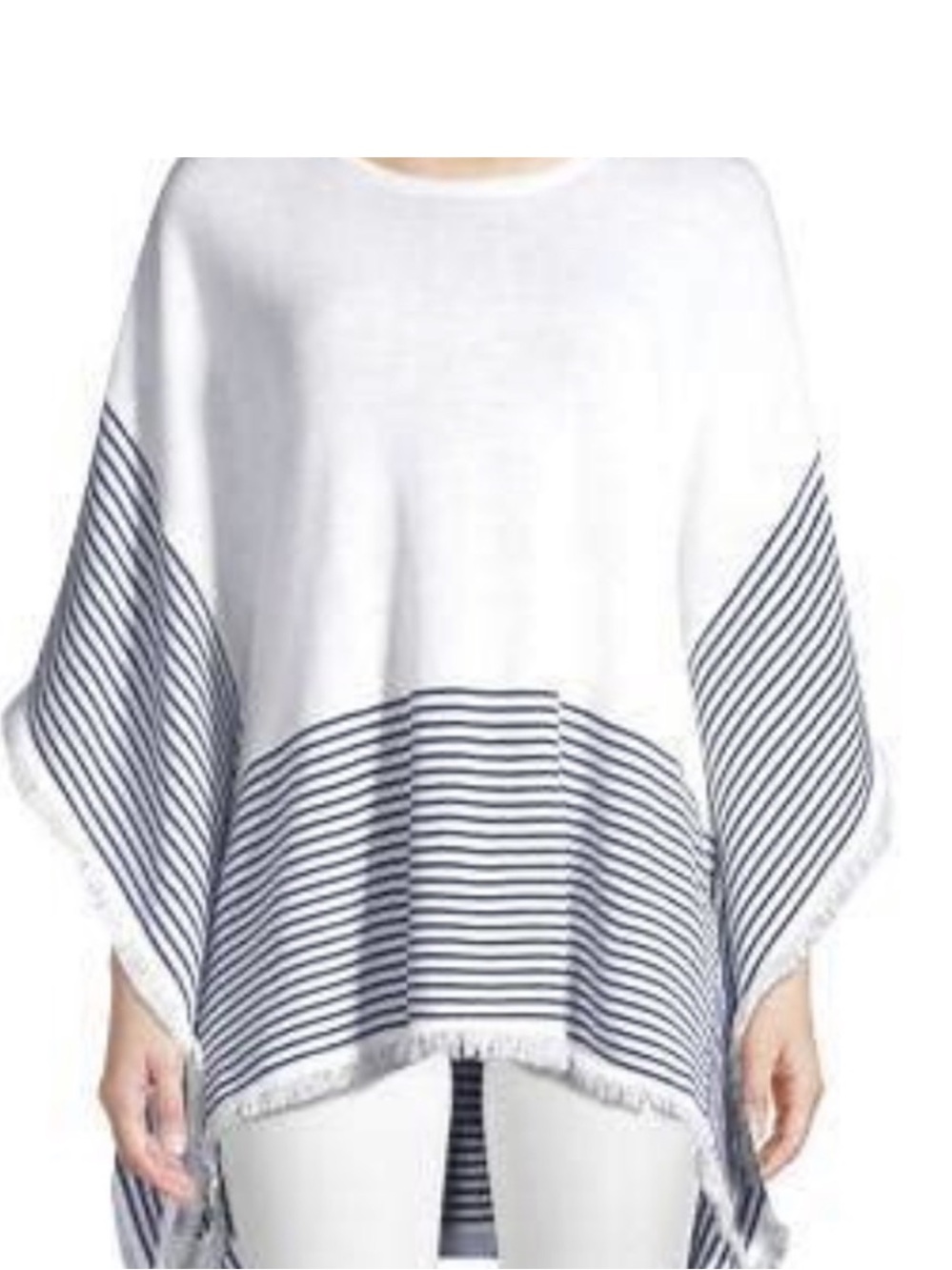 Vineyard Vines Nautical Stripe Cotton Poncho Size XS/S NWOT